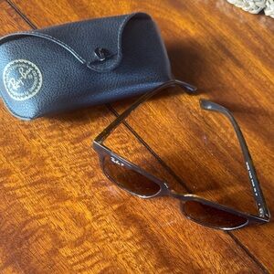 Ray-Ban Tortoise Shell Sunglasses with Black Case